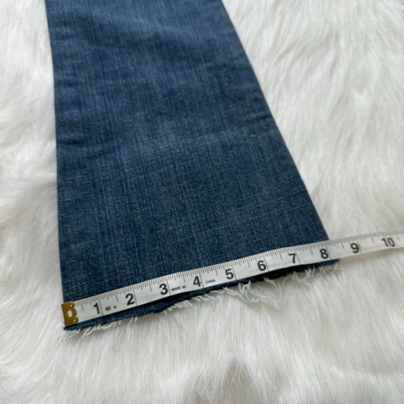 7 for All Mankind Low Rise Vintage Flare Crop Jeans Size 25 - Picture 13 of 14